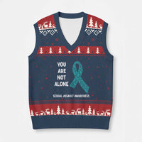 Sexual Assault Awareness V-Neck Knit Sweater Vest You Are Not Alone