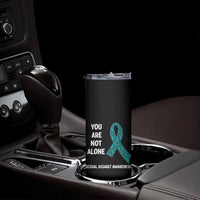 Sexual Assault Awareness Skinny Tumbler You Are Not Alone