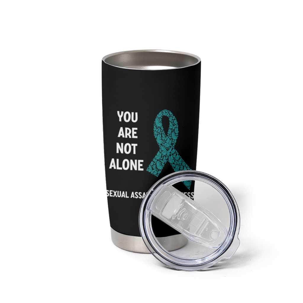 Sexual Assault Awareness Tumbler Cup You Are Not Alone