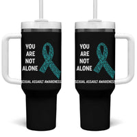 Sexual Assault Awareness Tumbler With Handle You Are Not Alone
