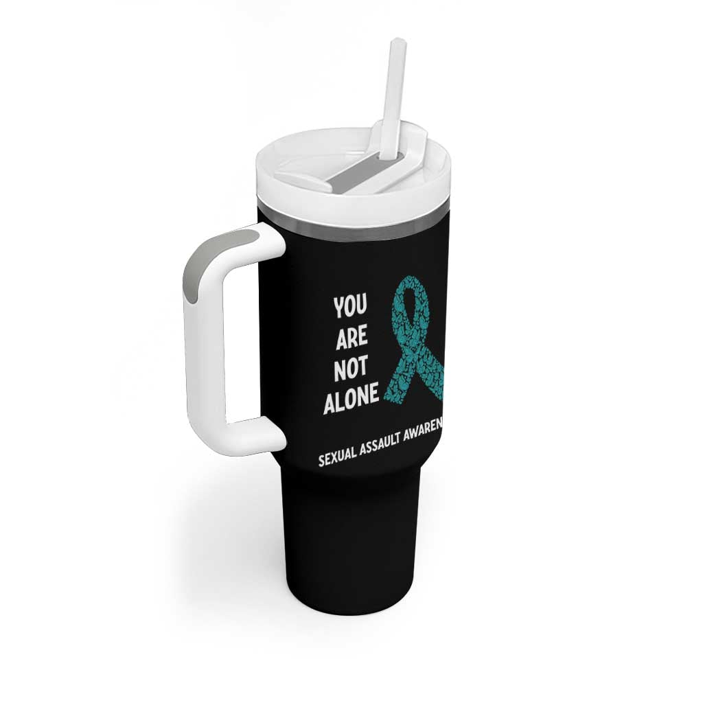 Sexual Assault Awareness Tumbler With Handle You Are Not Alone