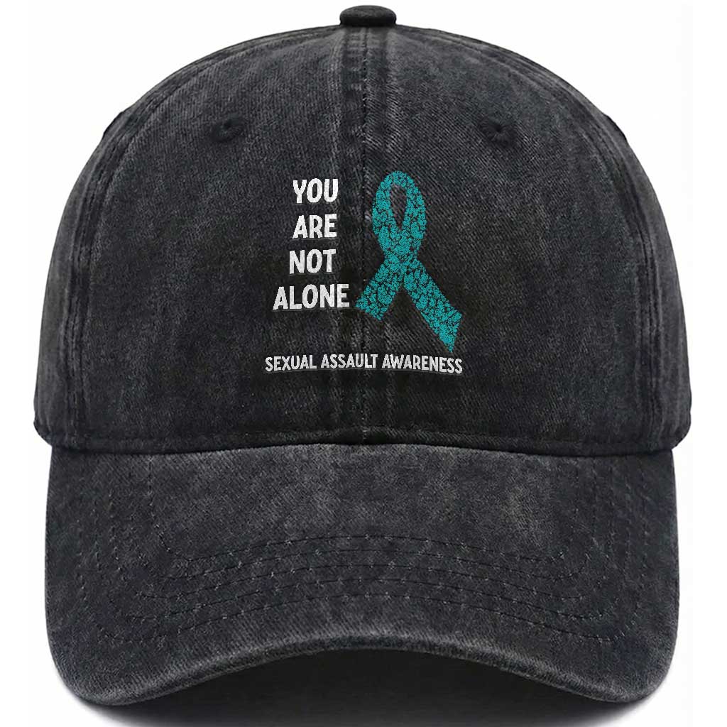Sexual Assault Awareness Washed Cotton Baseball Cap You Are Not Alone