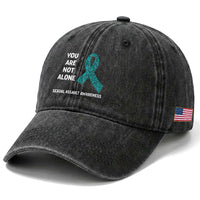 Sexual Assault Awareness Washed Cotton Baseball Cap You Are Not Alone