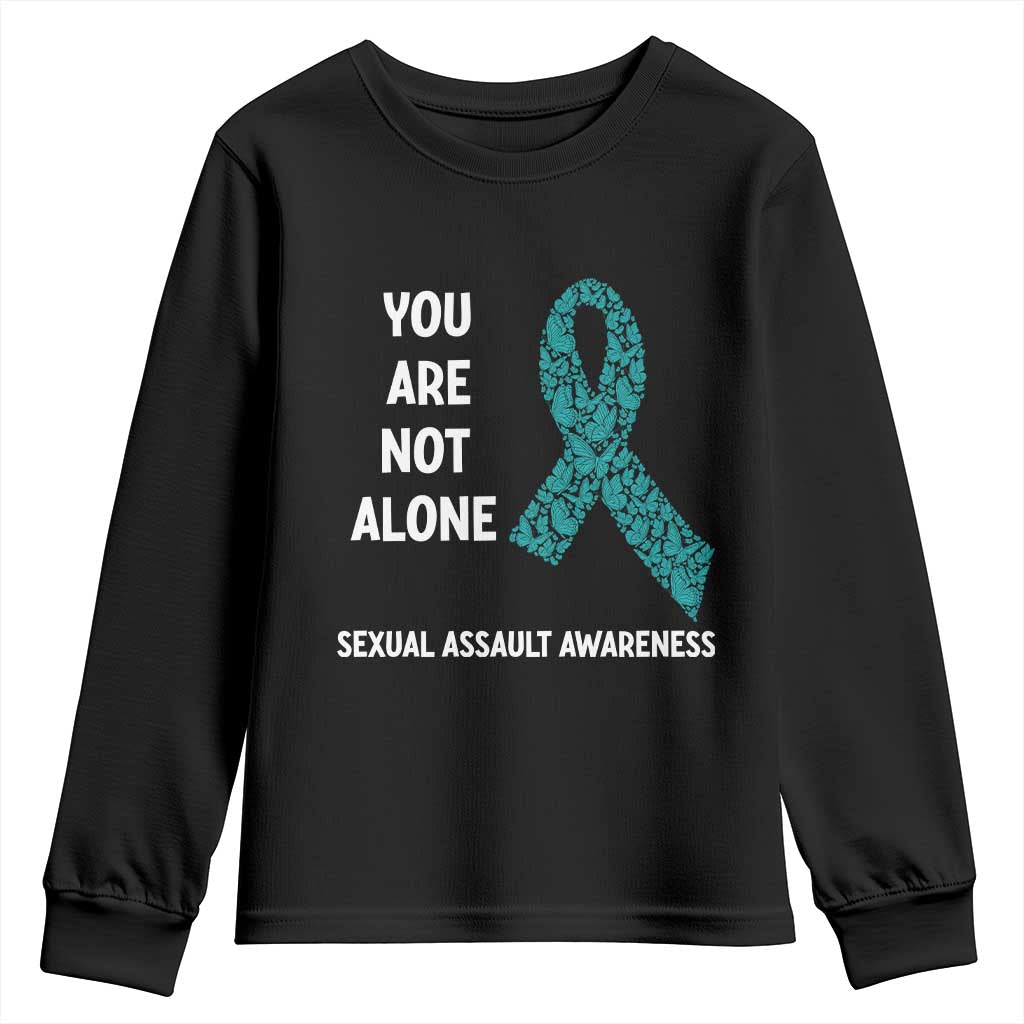 Sexual Assault Awareness Youth Sweatshirt You Are Not Alone