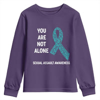 Sexual Assault Awareness Youth Sweatshirt You Are Not Alone