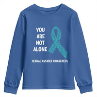 Sexual Assault Awareness Youth Sweatshirt You Are Not Alone
