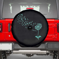 Sexual Assault Awareness Spare Tire Cover Teal Dandelion Ribbons