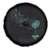 Sexual Assault Awareness Spare Tire Cover Teal Dandelion Ribbons