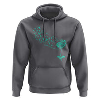 Sexual Assault Awareness Hoodie Teal Dandelion Ribbons
