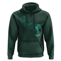 Sexual Assault Awareness Hoodie Teal Dandelion Ribbons