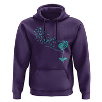 Sexual Assault Awareness Hoodie Teal Dandelion Ribbons