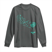 Sexual Assault Awareness Long Sleeve Shirt Teal Dandelion Ribbons
