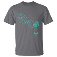 Sexual Assault Awareness T Shirt Teal Dandelion Ribbons
