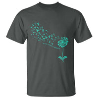 Sexual Assault Awareness T Shirt Teal Dandelion Ribbons