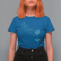 Sexual Assault Awareness T Shirt For Women Teal Dandelion Ribbons