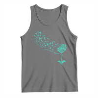 Sexual Assault Awareness Tank Top Teal Dandelion Ribbons