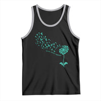 Sexual Assault Awareness Tank Top Teal Dandelion Ribbons