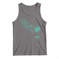 Sexual Assault Awareness Tank Top Teal Dandelion Ribbons