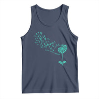 Sexual Assault Awareness Tank Top Teal Dandelion Ribbons