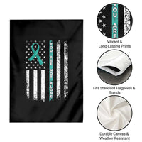 Sexual Assault Awareness Garden Flag You Are Not Alone Ribbon Flag