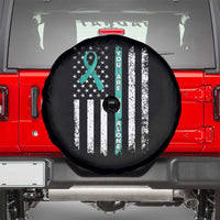 Sexual Assault Awareness Spare Tire Cover You Are Not Alone Ribbon Flag