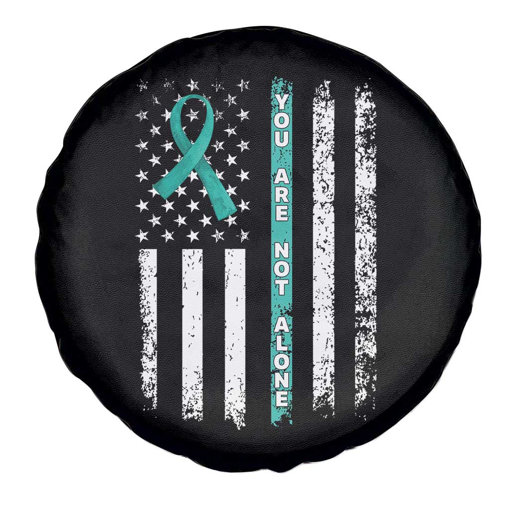 Sexual Assault Awareness Spare Tire Cover You Are Not Alone Ribbon Flag