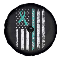 Sexual Assault Awareness Spare Tire Cover You Are Not Alone Ribbon Flag