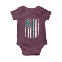 Sexual Assault Awareness Baby Onesie You Are Not Alone Ribbon Flag