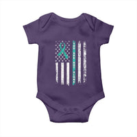 Sexual Assault Awareness Baby Onesie You Are Not Alone Ribbon Flag