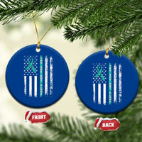 Sexual Assault Awareness Ceramic Ornament You Are Not Alone Ribbon Flag