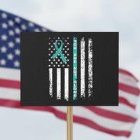 Sexual Assault Awareness Protest Sign You Are Not Alone Ribbon Flag