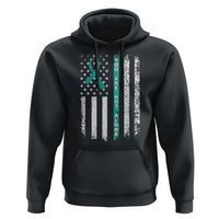 Sexual Assault Awareness Hoodie You Are Not Alone Ribbon Flag