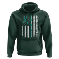 Sexual Assault Awareness Hoodie You Are Not Alone Ribbon Flag