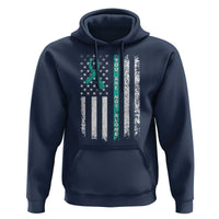 Sexual Assault Awareness Hoodie You Are Not Alone Ribbon Flag