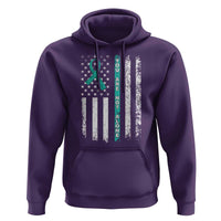 Sexual Assault Awareness Hoodie You Are Not Alone Ribbon Flag