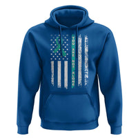 Sexual Assault Awareness Hoodie You Are Not Alone Ribbon Flag