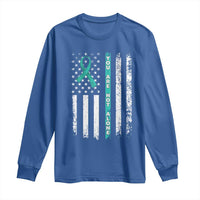Sexual Assault Awareness Long Sleeve Shirt You Are Not Alone Ribbon Flag
