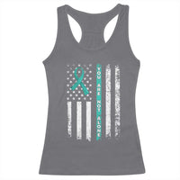 Sexual Assault Awareness Racerback Tank Top You Are Not Alone Ribbon Flag