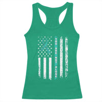 Sexual Assault Awareness Racerback Tank Top You Are Not Alone Ribbon Flag