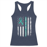 Sexual Assault Awareness Racerback Tank Top You Are Not Alone Ribbon Flag