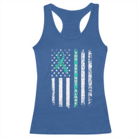 Sexual Assault Awareness Racerback Tank Top You Are Not Alone Ribbon Flag