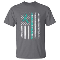 Sexual Assault Awareness T Shirt You Are Not Alone Ribbon Flag