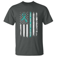 Sexual Assault Awareness T Shirt You Are Not Alone Ribbon Flag