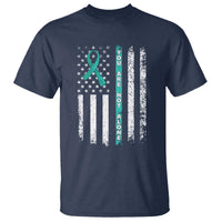 Sexual Assault Awareness T Shirt You Are Not Alone Ribbon Flag