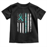 Sexual Assault Awareness Toddler T Shirt You Are Not Alone Ribbon Flag