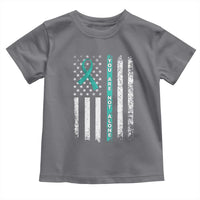 Sexual Assault Awareness Toddler T Shirt You Are Not Alone Ribbon Flag