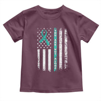 Sexual Assault Awareness Toddler T Shirt You Are Not Alone Ribbon Flag
