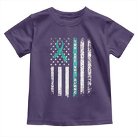 Sexual Assault Awareness Toddler T Shirt You Are Not Alone Ribbon Flag