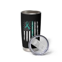 Sexual Assault Awareness Tumbler Cup You Are Not Alone Ribbon Flag