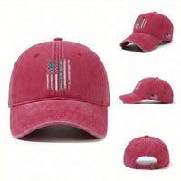 Sexual Assault Awareness Washed Cotton Baseball Cap You Are Not Alone Ribbon Flag